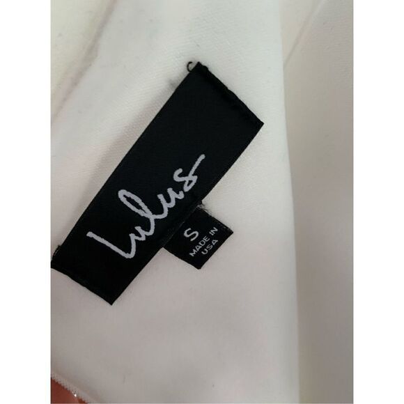 Lulus size small white dress off the shoulder - Picture 2 of 3